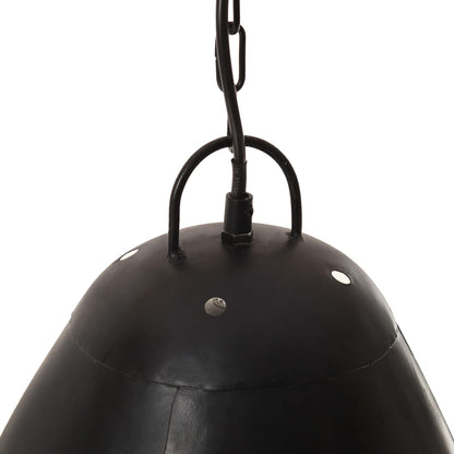 Lampe suspendue style industriel 25 W noire ronde 32 cm E27