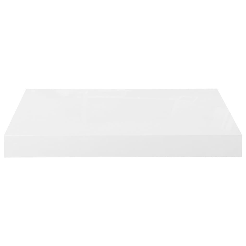 Estante flotante MDF blanco brillante 40x23x3,8 cm