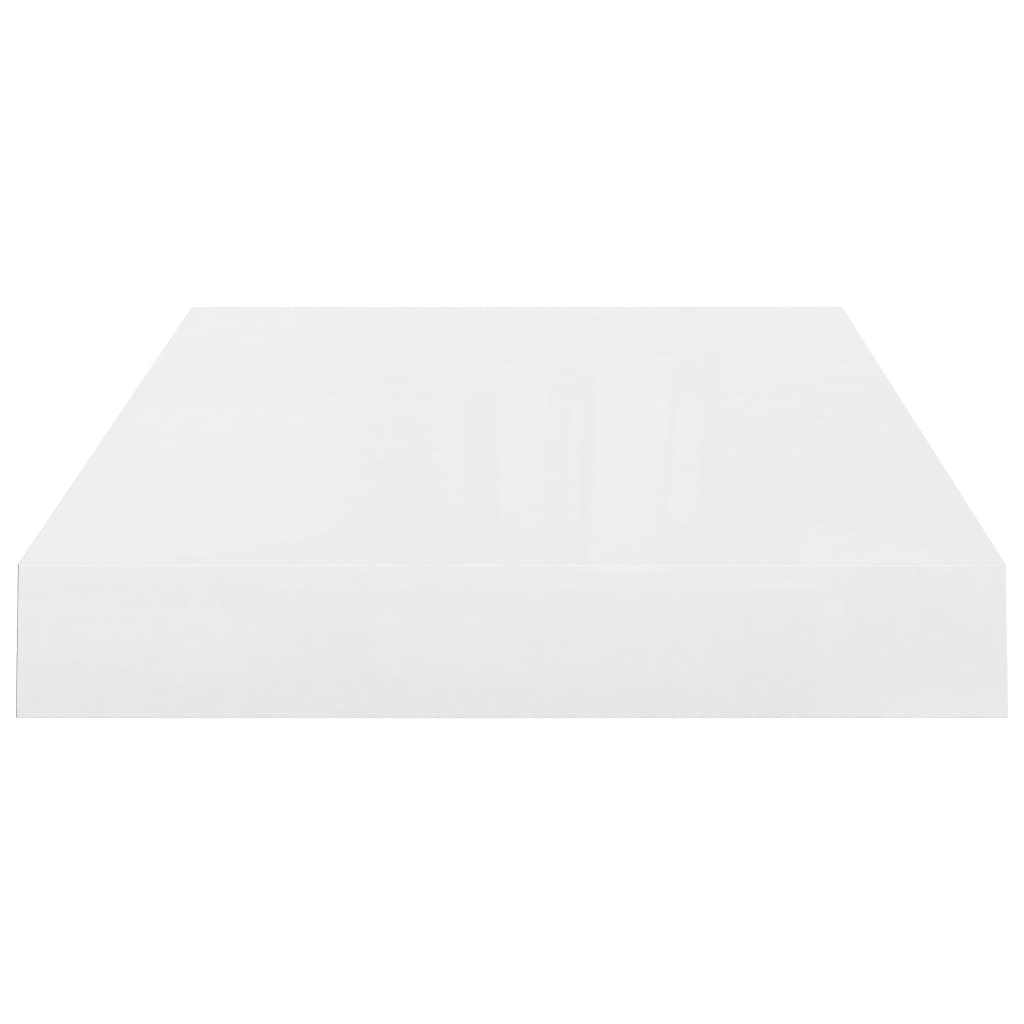 Estante flotante MDF blanco brillante 40x23x3,8 cm