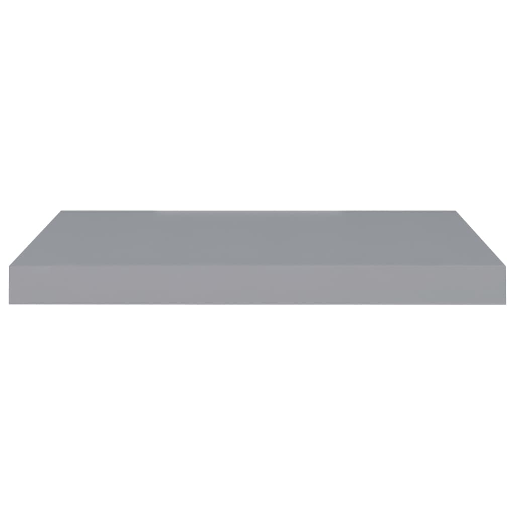 Estantes flotantes de pared 2uds MDF gris 60x23,5x3,8cm