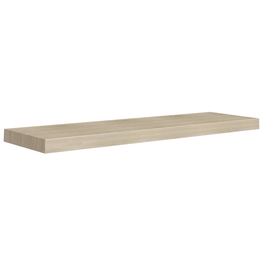 Estantes flotantes de pared 4 uds. MDF color roble 90x23,5x3,8 cm.