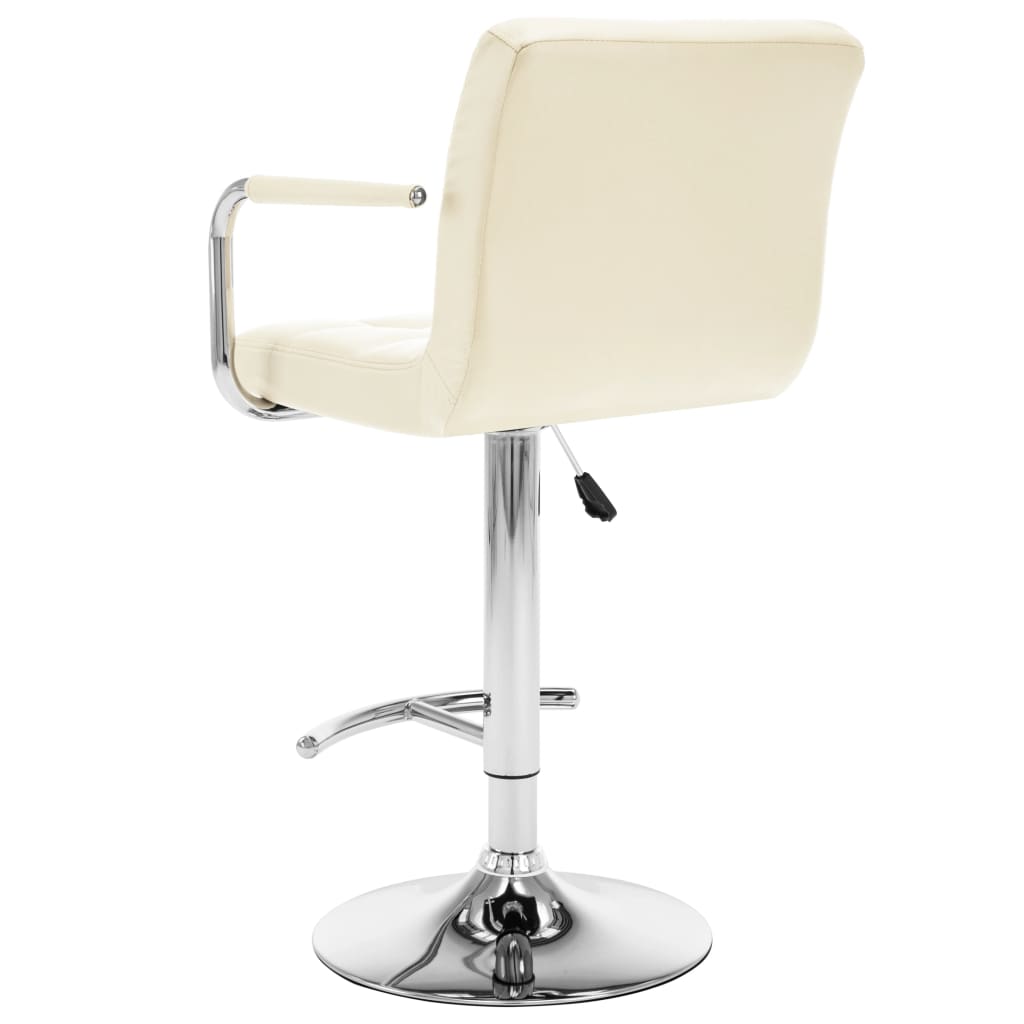 Barhocker 2 Stk. Creme Kunstleder