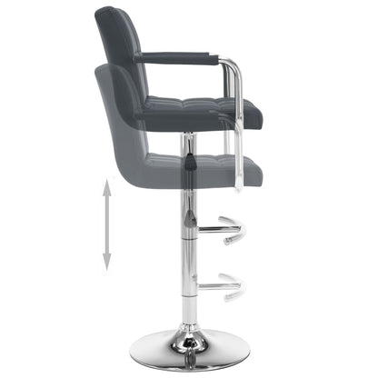 Barhocker 2 Stk. Grau Kunstleder