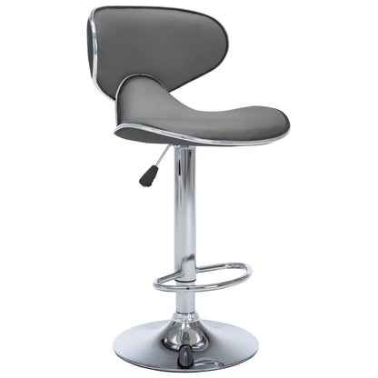 Tabourets de bar 2 pcs. Simili cuir gris