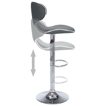 Tabourets de bar 2 pcs. Simili cuir gris