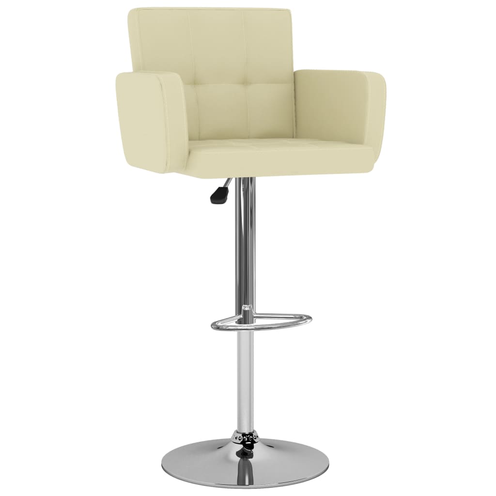 Barhocker 2 Stk. Creme Kunstleder