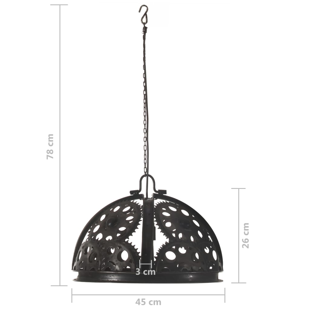 Deckenlampe Industriestil Kettenrad-Design 45 cm E27