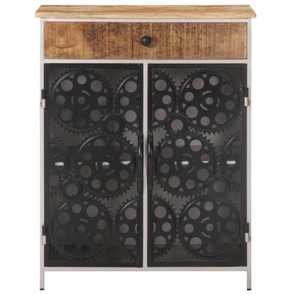 Buffet 60x35x75 cm Bois de manguier brut &amp; fer