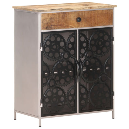 Buffet 60x35x75 cm Bois de manguier brut &amp; fer