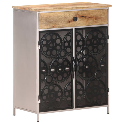 Buffet 60x35x75 cm Bois de manguier brut &amp; fer