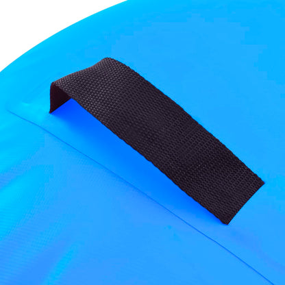 Aufblasbare Gymnastik-Rolle mit Pumpe 100x60 cm PVC Blau