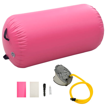 Aufblasbare Gymnastik-Rolle mit Pumpe 120x75 cm PVC Rosa Medium