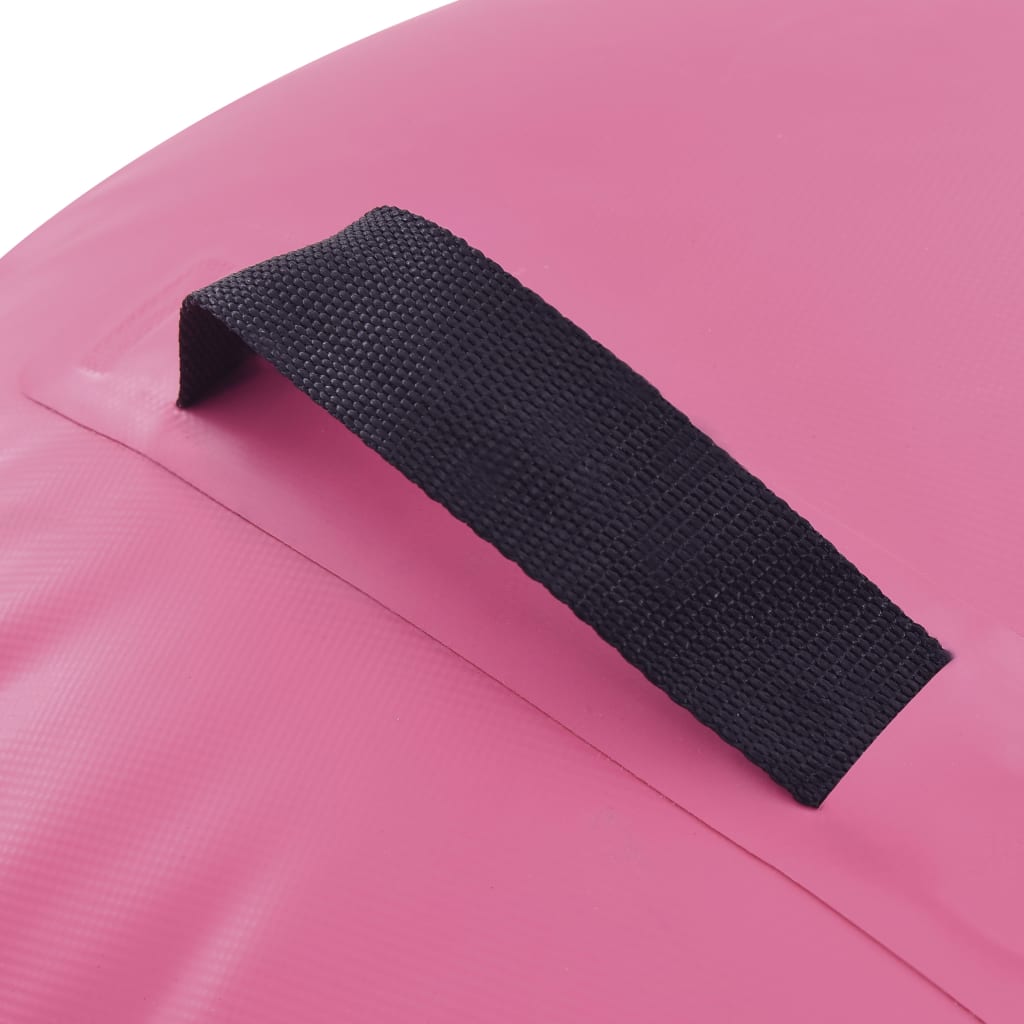 Aufblasbare Gymnastik-Rolle mit Pumpe 120x75 cm PVC Rosa