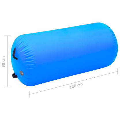 Aufblasbare Gymnastik-Rolle mit Pumpe 120x90 cm PVC Blau