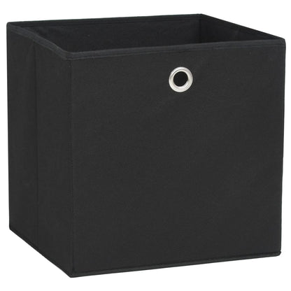 Boîtes de rangement 4 pcs Tissu non tissé 28x28x28 cm noir