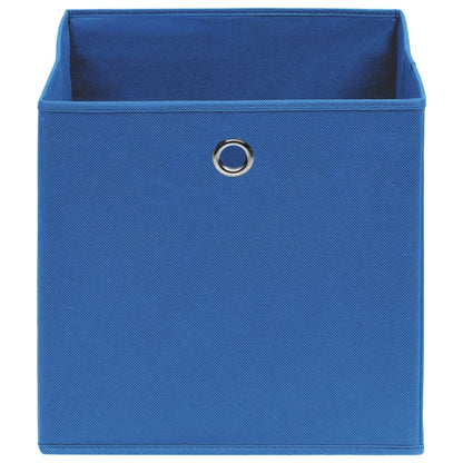 Cajas de almacenamiento 10 uds. Tela no tejida 28x28x28 cm azul