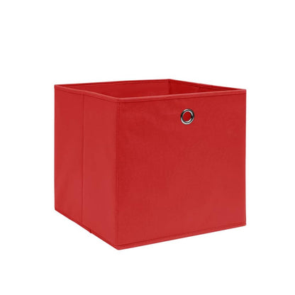 Boîtes de rangement 4 pcs Tissu non tissé 28x28x28 cm rouge