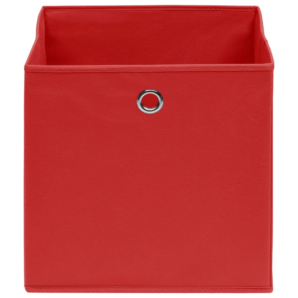 Boîtes de rangement 4 pcs Tissu non tissé 28x28x28 cm rouge