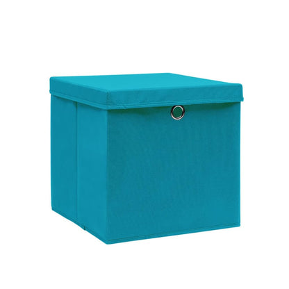 Aufbewahrungsboxen mit Deckeln 4 Stk. 28x28x28 cm Babyblau