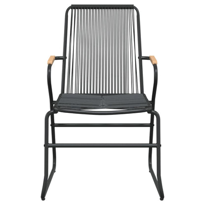 Gartenstühle 2 Stk. Schwarz 58x59x85,5 cm PVC Rattan