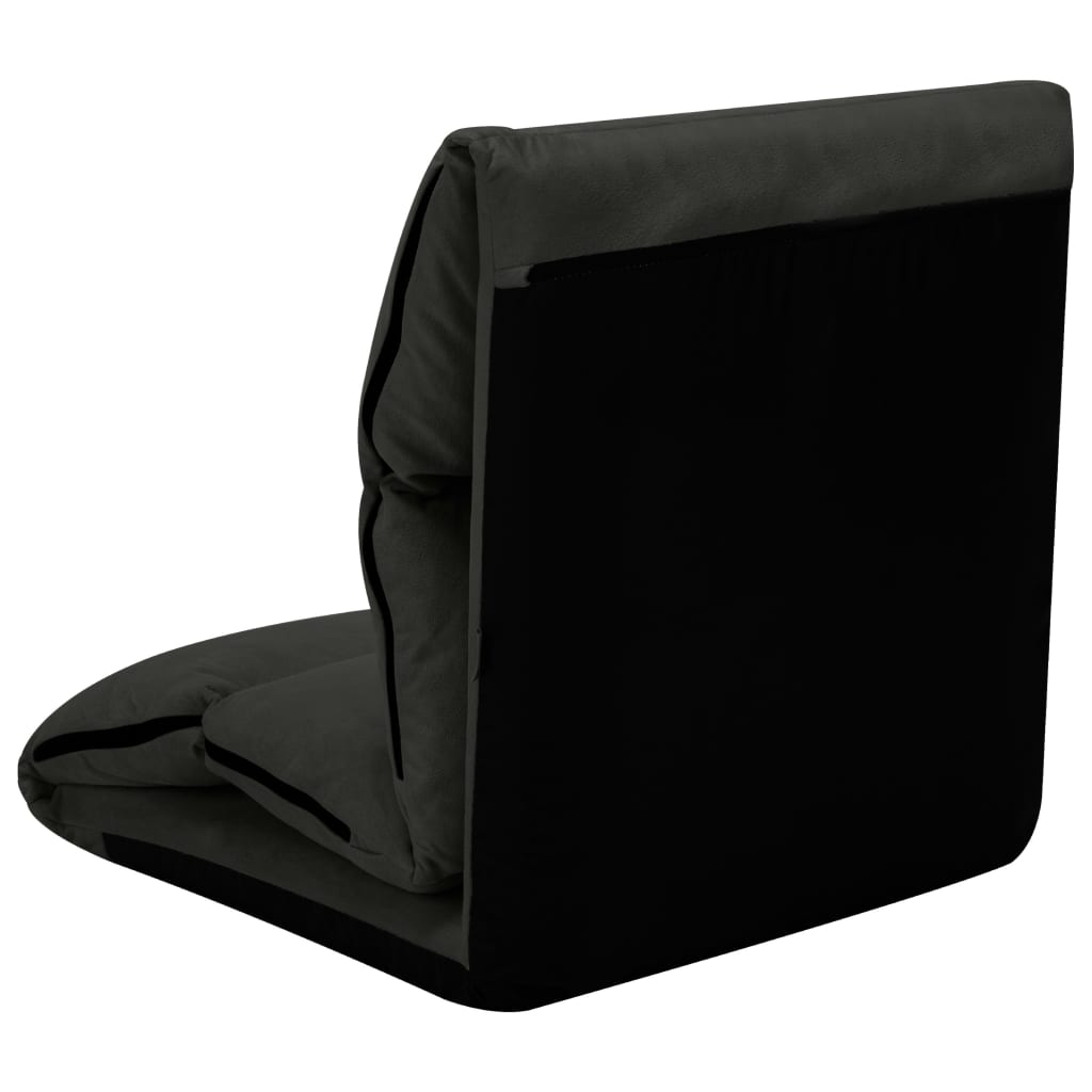 Silla de Piso Plegable Microfibra Negra