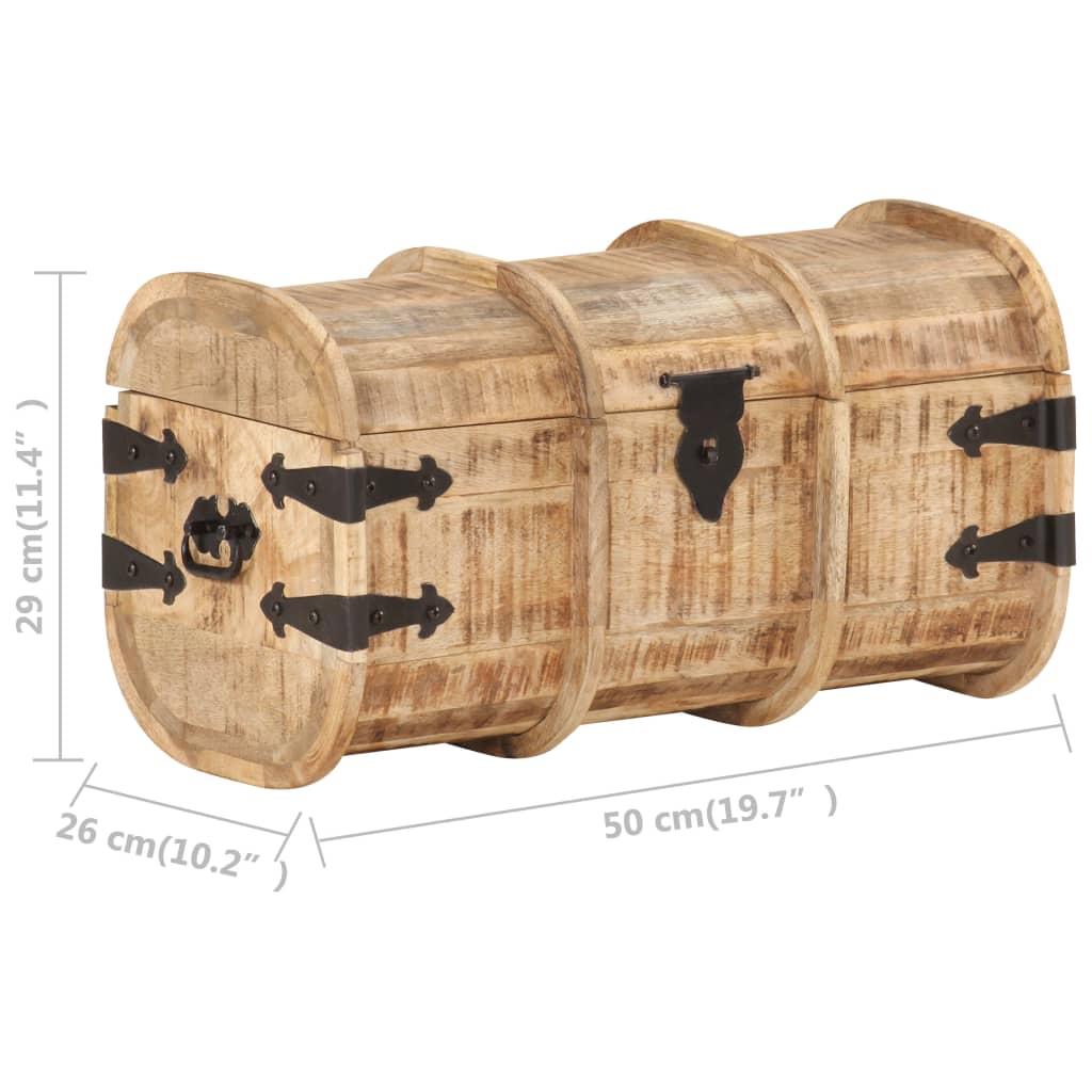 Coffres de rangement 2 pcs. Bois massif de manguier