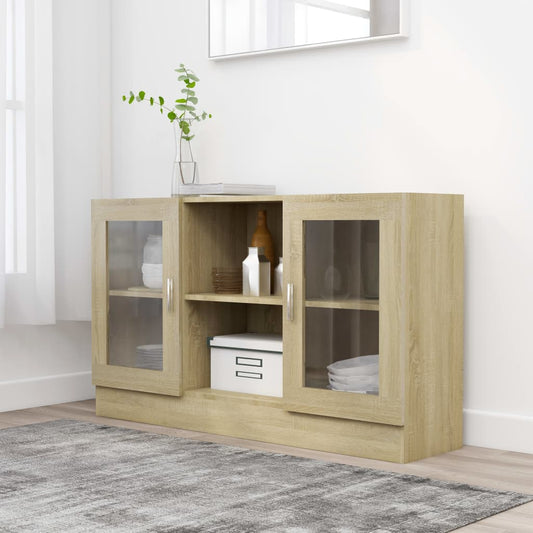 Vitrinenschrank Sonoma-Eiche 120x30,5x70 cm Holzwerkstoff