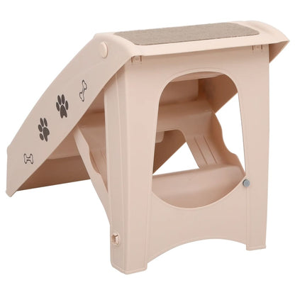 Hundetreppe Klappbar Creme 62x40x49,5 cm