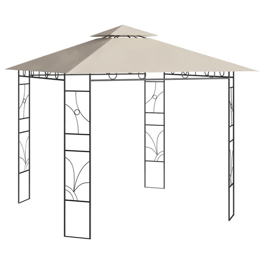 Tonnelle 3x3x2,7 m crème 160 g/m²