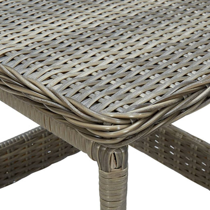 Garten-Couchtisch Braun 45x45x46,5 cm Poly Rattan