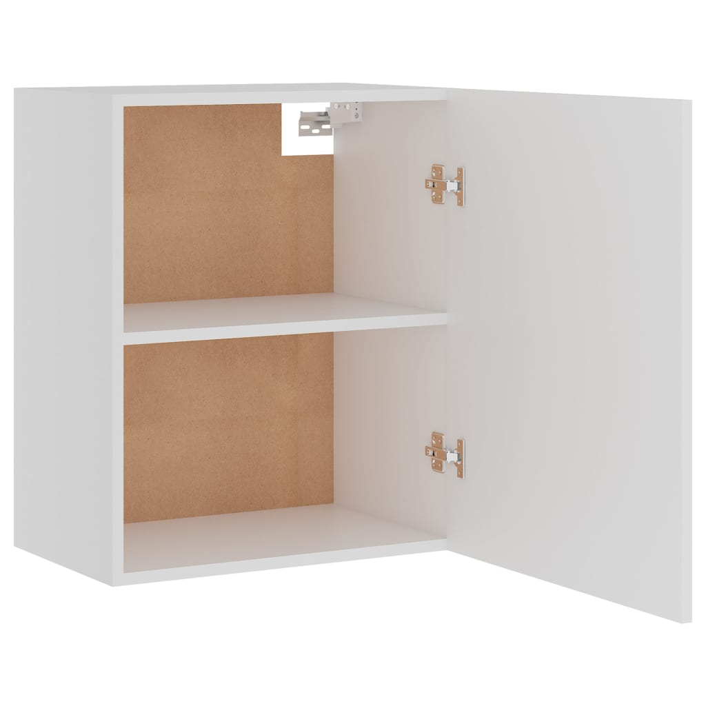 Armarios de pared 2 uds. Material madera blanco 50x31x60 cm.