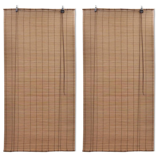 Bambusrollos 2 Stk. 120x220 cm Braun