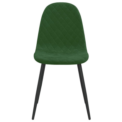 Chaises de salle à manger 2 pcs. Velours vert foncé