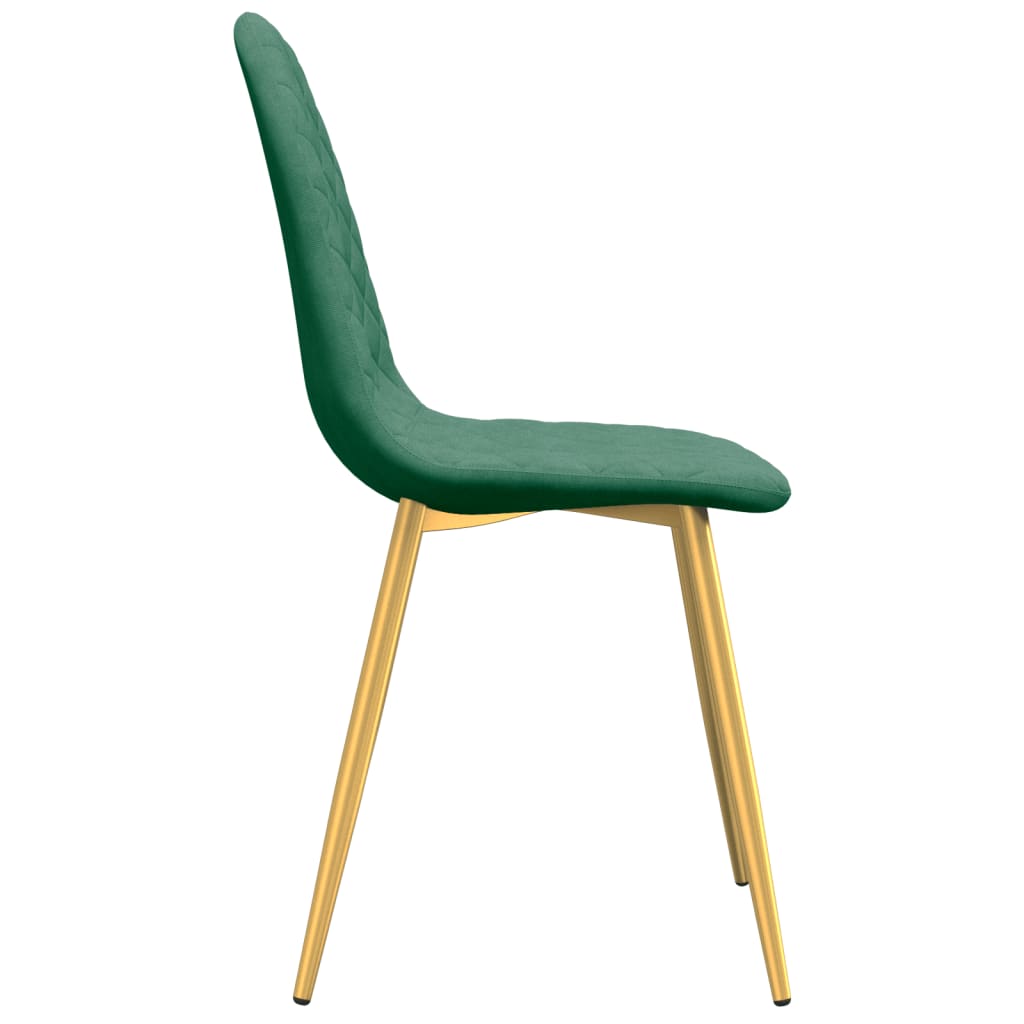 Chaises de salle à manger 2 pcs. Velours vert foncé