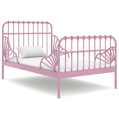 Ausziehbett Rosa Metall 80x130/200 cm