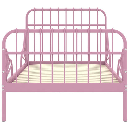 Ausziehbett Rosa Metall 80x130/200 cm