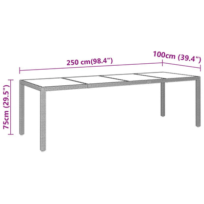 11 uds. Conjunto de comedor de jardín poliratán negro