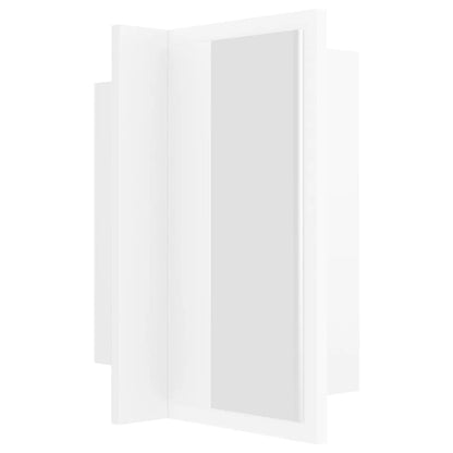 Armoire de toilette LED avec miroir blanc 40x12x45 cm acrylique