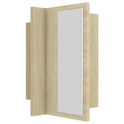 Armoire de toilette LED avec miroir de salle de bain Chêne Sonoma 40x12x45 cm acrylique