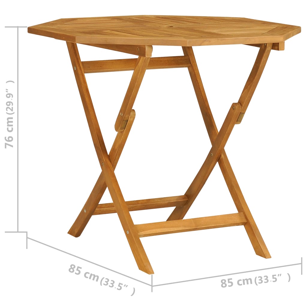 5-tlg. Garten-Essgruppe Massivholz Teak