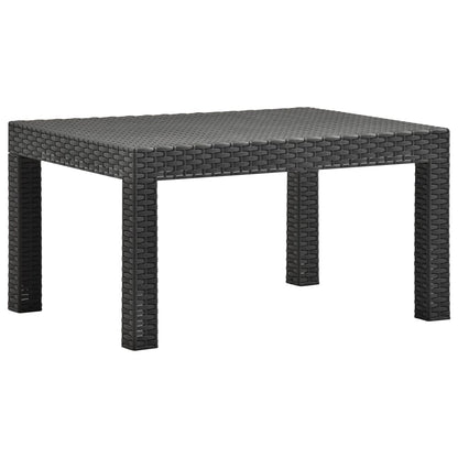 Gartentisch Anthrazit 58x58x41 cm PP Rattan