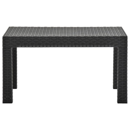 Gartentisch Anthrazit 58x58x41 cm PP Rattan