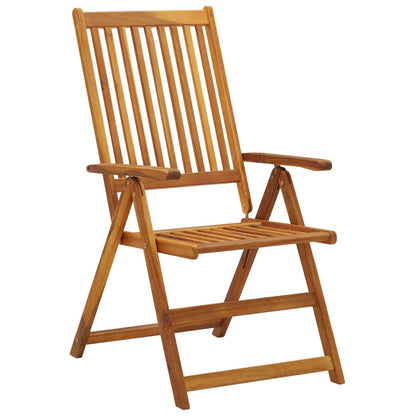 Chaises de jardin pliantes 6 pièces avec coussins en bois d'acacia massif