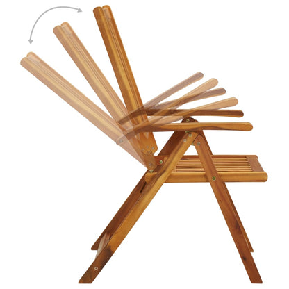 Chaises de jardin pliantes 6 pièces avec coussins en bois d'acacia massif