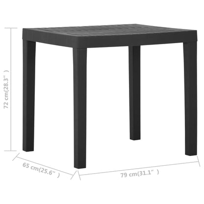 Garten-Couchtisch Grau 79x65x72 cm Kunststoff