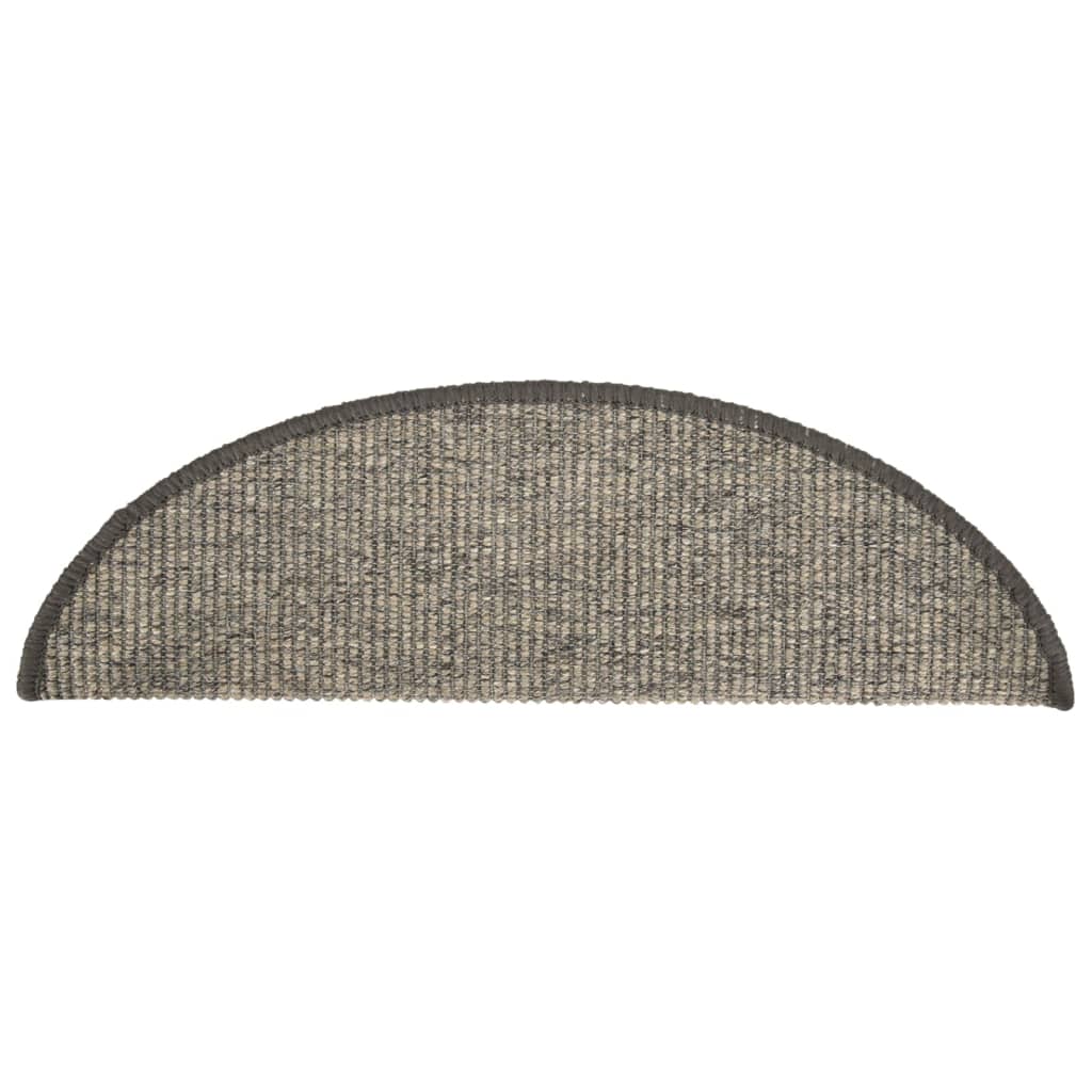 Selbstklebende Treppenmatten 15 Stk. 56x17x3 cm Beige und Grau