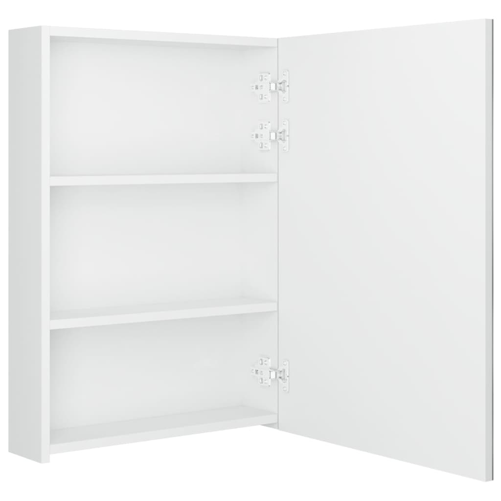 LED-Spiegelschrank fürs Bad Glänzend Weiß 50x13x70 cm