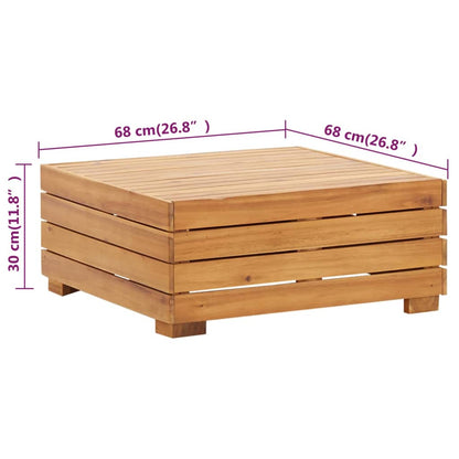 Garten-Couchtisch und Hocker mit Kissen Massivholz Akazie