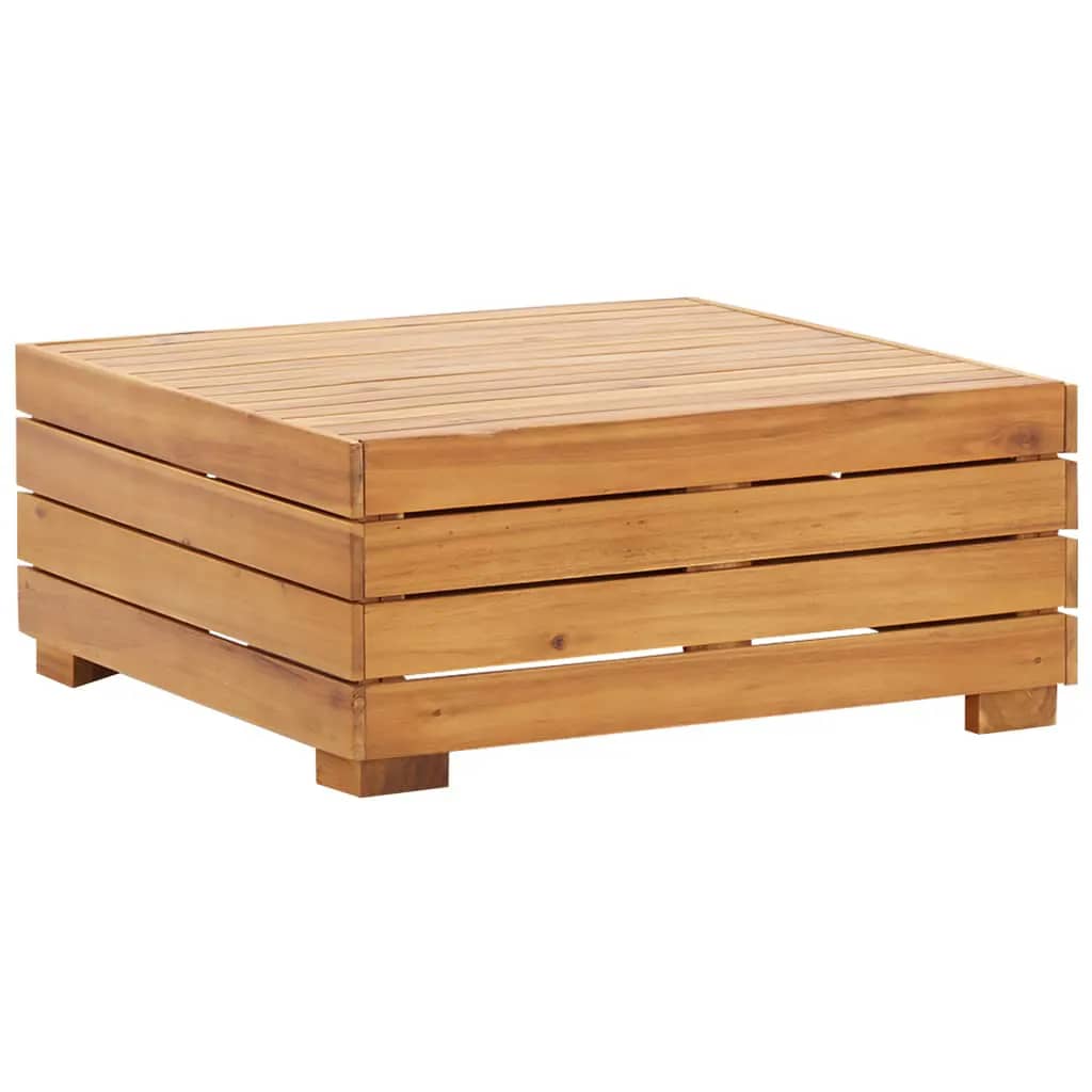 Garten-Couchtisch und Hocker mit Kissen Massivholz Akazie