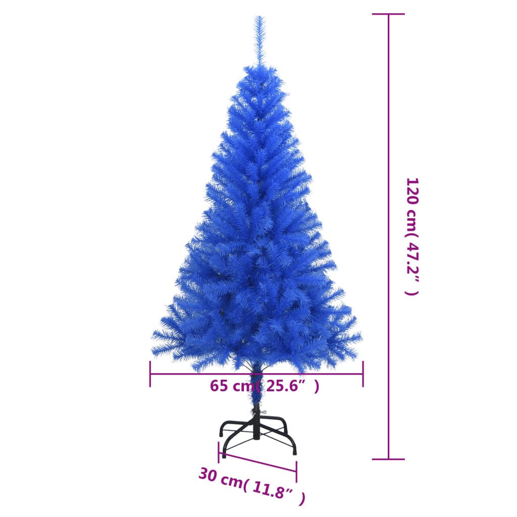 Künstlicher Weihnachtsbaum mit Ständer Blau 120 cm PVC